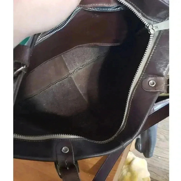 Vintage 1970's dove leather shoulder bag goat leather super soft zip closure - Picture 7 of 9